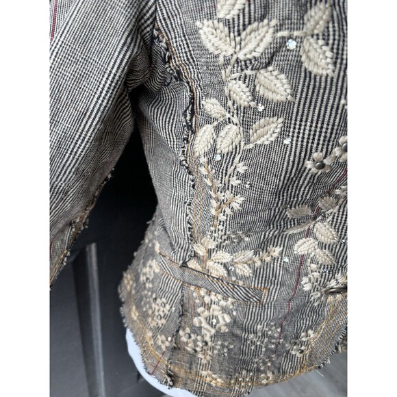 Embroidered Brown Blazer - Picture 4 of 13